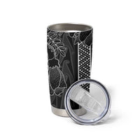 Aotearoa Taniko Pattern Tumbler Cup Poutama Mix Kowhai Flowers LT7 - Polynesian Pride