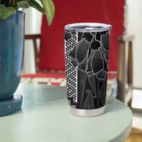 Aotearoa Taniko Pattern Tumbler Cup Poutama Mix Kowhai Flowers LT7 - Polynesian Pride