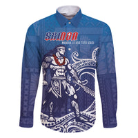 Samoa Manuia le Aso Tuto'atasi Siapo Motif Family Matching Mermaid Dress and Hawaiian Shirt Warrior with Nifo Oti