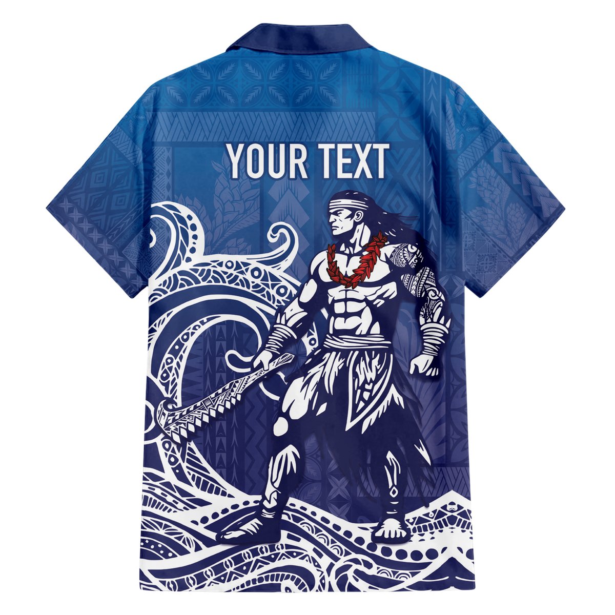 Samoa Manuia le Aso Tuto'atasi Siapo Motif Hawaiian Shirt Warrior with Nifo Oti LT7 - Polynesian Pride
