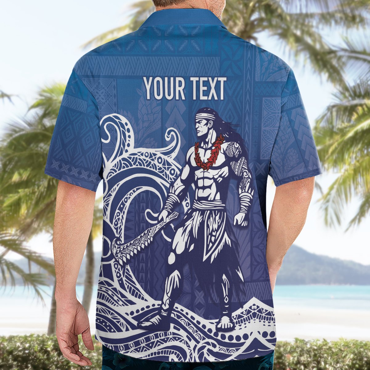 Samoa Manuia le Aso Tuto'atasi Siapo Motif Hawaiian Shirt Warrior with Nifo Oti LT7 - Polynesian Pride