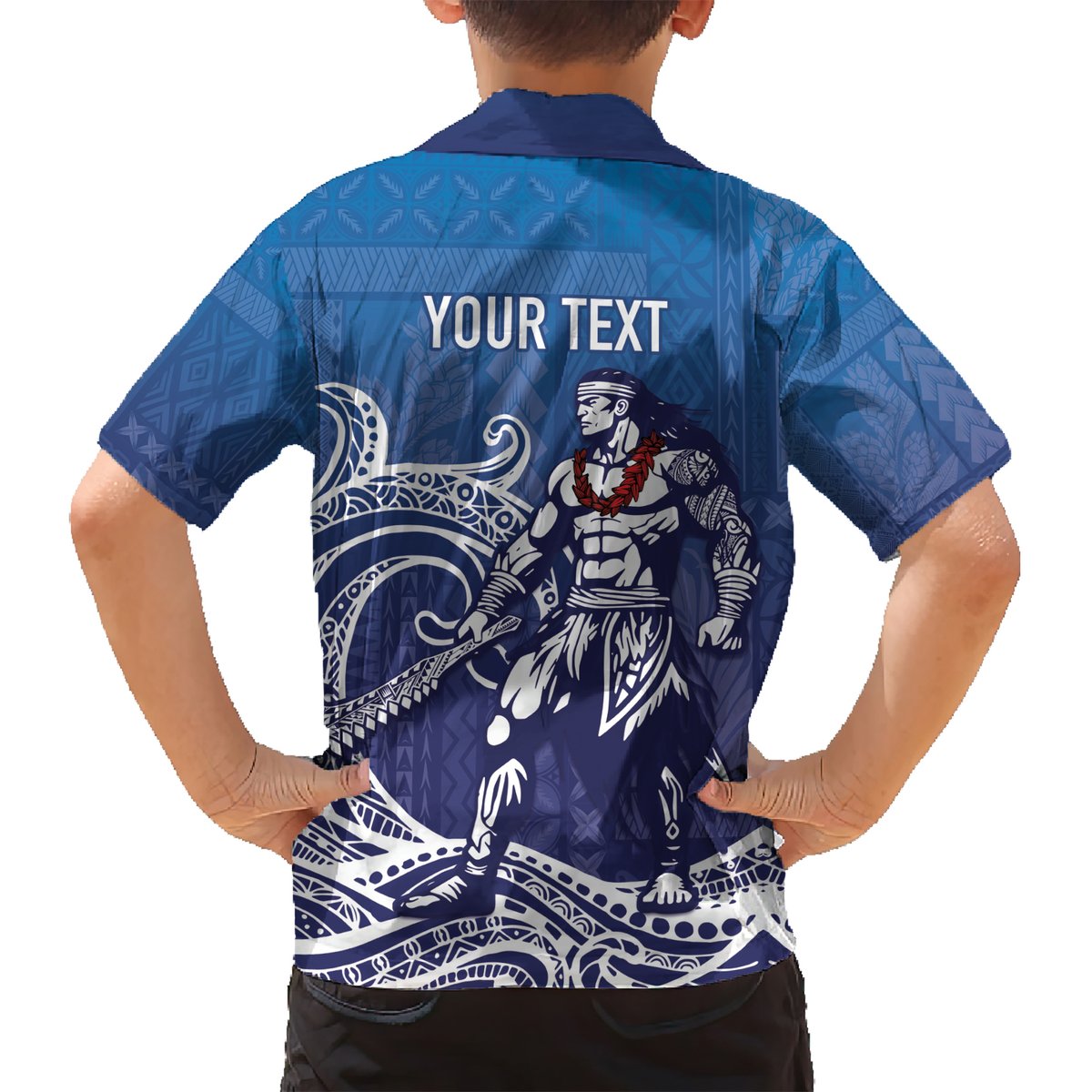 Samoa Manuia le Aso Tuto'atasi Siapo Motif Hawaiian Shirt Warrior with Nifo Oti LT7 - Polynesian Pride