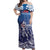 Samoa Manuia le Aso Tuto'atasi Siapo Motif Off Shoulder Maxi Dress Warrior with Nifo Oti