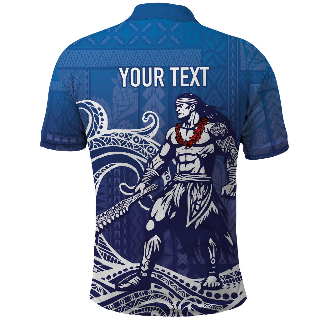Samoa Manuia le Aso Tuto'atasi Siapo Motif Polo Shirt Warrior with Nifo Oti