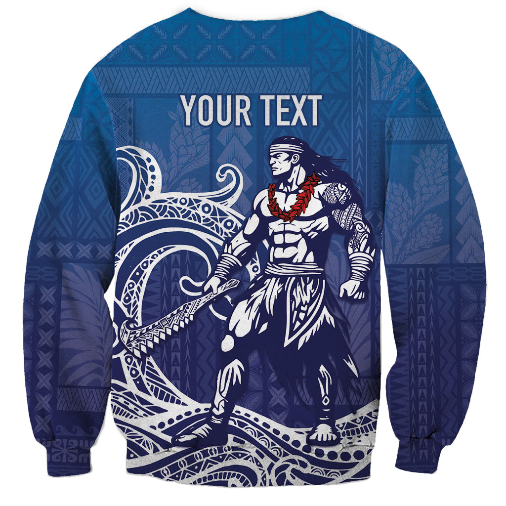 Samoa Manuia le Aso Tuto'atasi Siapo Motif Sweatshirt Warrior with Nifo Oti