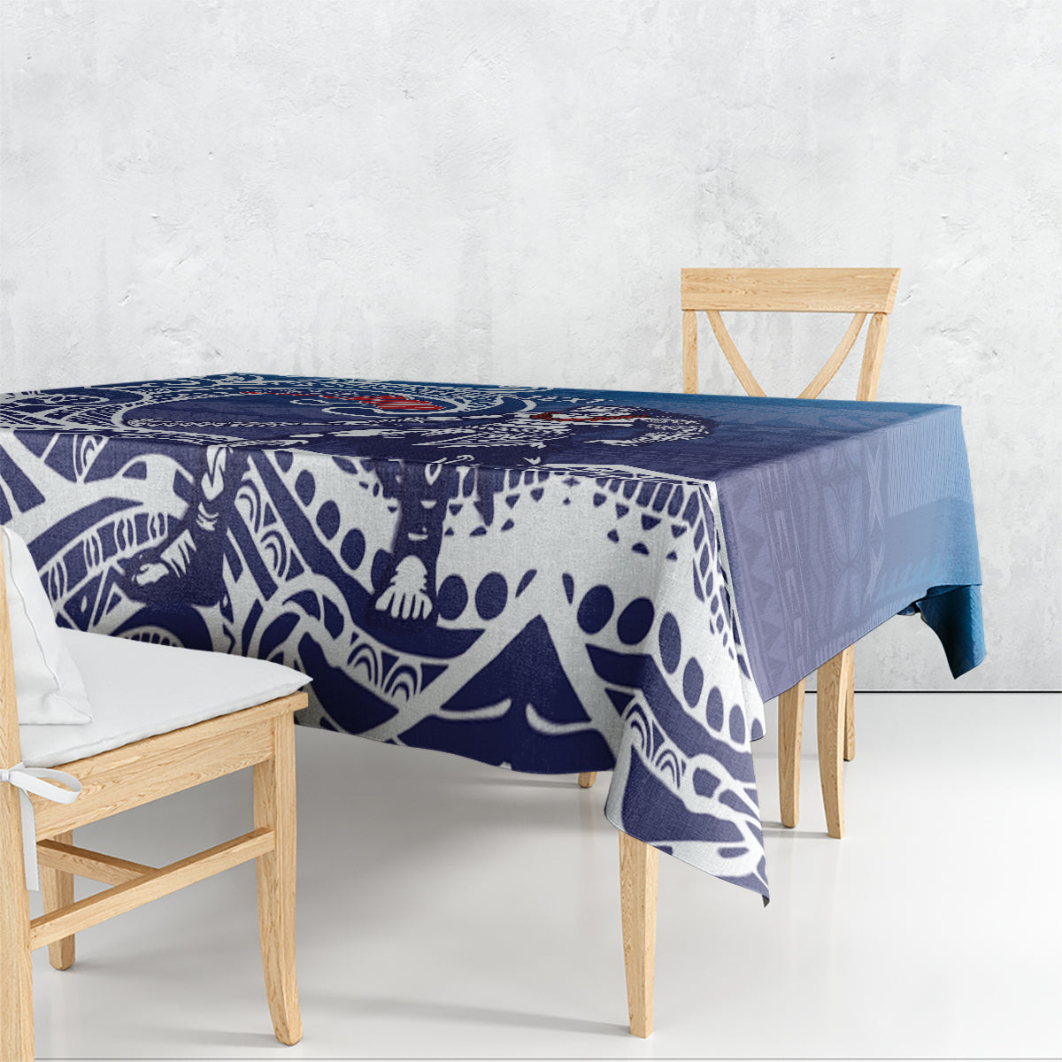 Samoa Manuia le Aso Tuto'atasi Siapo Motif Tablecloth Warrior with Nifo Oti