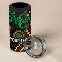 Vanuatu Personalized Aboriginal Arts 4 in 1 Can Cooler Tumbler Turtle and Iguana Special LT7 - Polynesian Pride