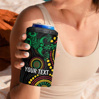 Vanuatu Personalized Aboriginal Arts 4 in 1 Can Cooler Tumbler Turtle and Iguana Special LT7 - Polynesian Pride