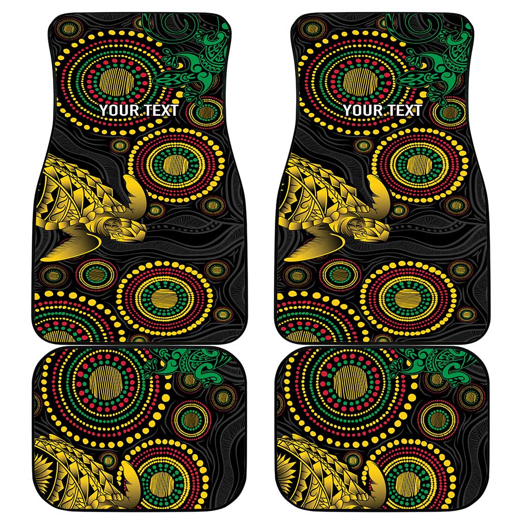 Vanuatu Personalized Aboriginal Arts Car Mats Turtle and Iguana Special LT7 - Polynesian Pride