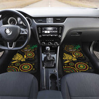 Vanuatu Personalized Aboriginal Arts Car Mats Turtle and Iguana Special LT7 Set 2pcs - Front Colorful - Polynesian Pride