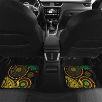 Vanuatu Personalized Aboriginal Arts Car Mats Turtle and Iguana Special LT7 Set 2pcs - Back Colorful - Polynesian Pride