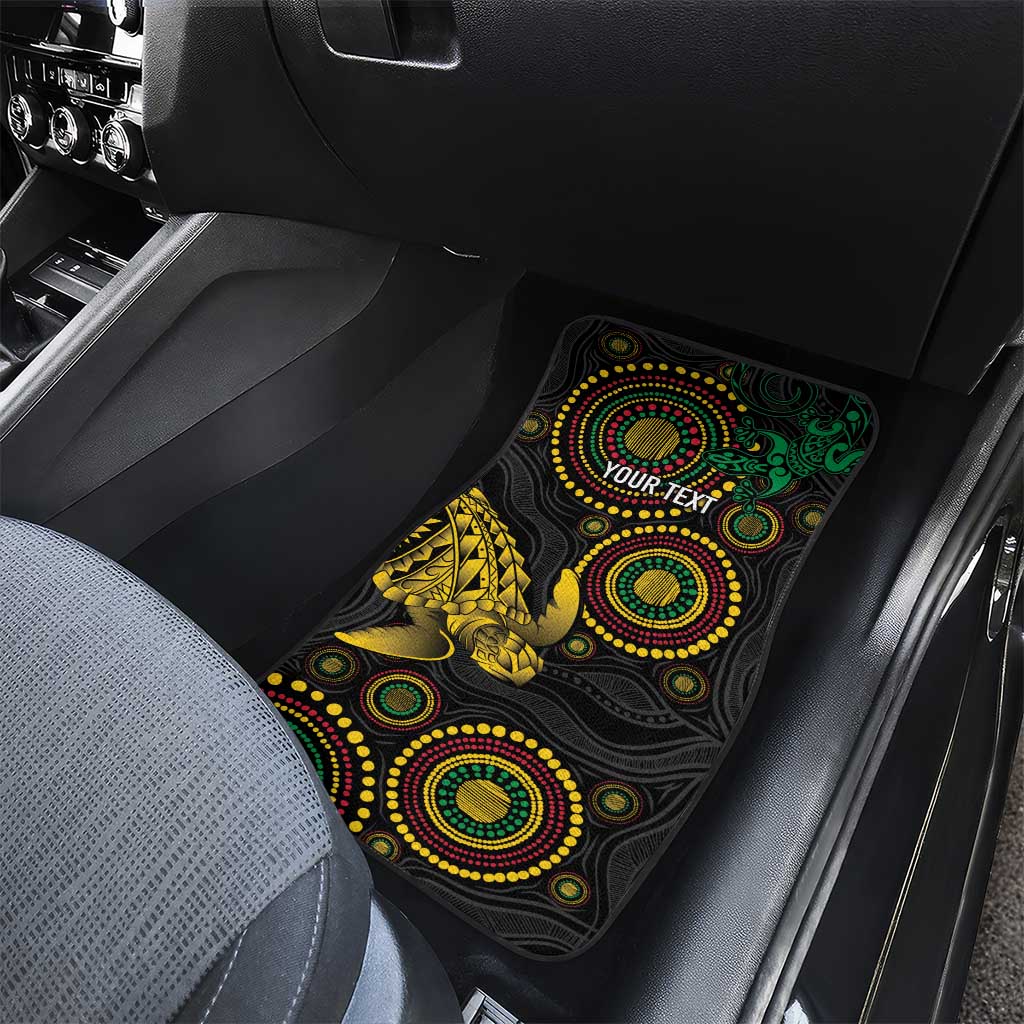 Vanuatu Personalized Aboriginal Arts Car Mats Turtle and Iguana Special LT7 - Polynesian Pride