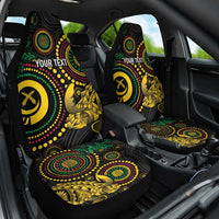 Vanuatu Personalized Aboriginal Arts Car Seat Cover Turtle and Iguana Special - Polynesian Pride
