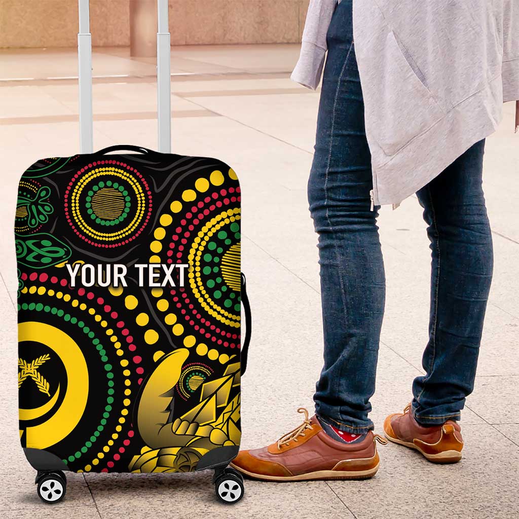 Vanuatu Personalized Aboriginal Arts Luggage Cover Turtle and Iguana Special - Polynesian Pride