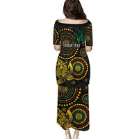 Vanuatu Personalized Aboriginal Arts Puletasi Turtle and Iguana Special LT7 - Polynesian Pride