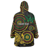 Vanuatu Personalized Aboriginal Arts Wearable Blanket Hoodie Turtle and Iguana Special LT7 - Polynesian Pride