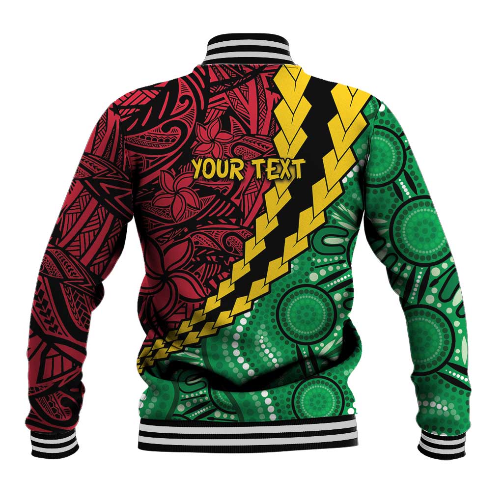 Vanuatu Personalized Tribal Baseball Jacket Aboriginal Inspired Mix Style - Polynesian Pride