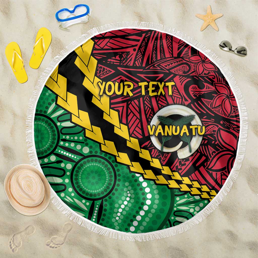 Vanuatu Personalized Tribal Beach Blanket Aboriginal Inspired Mix Style - Polynesian Pride