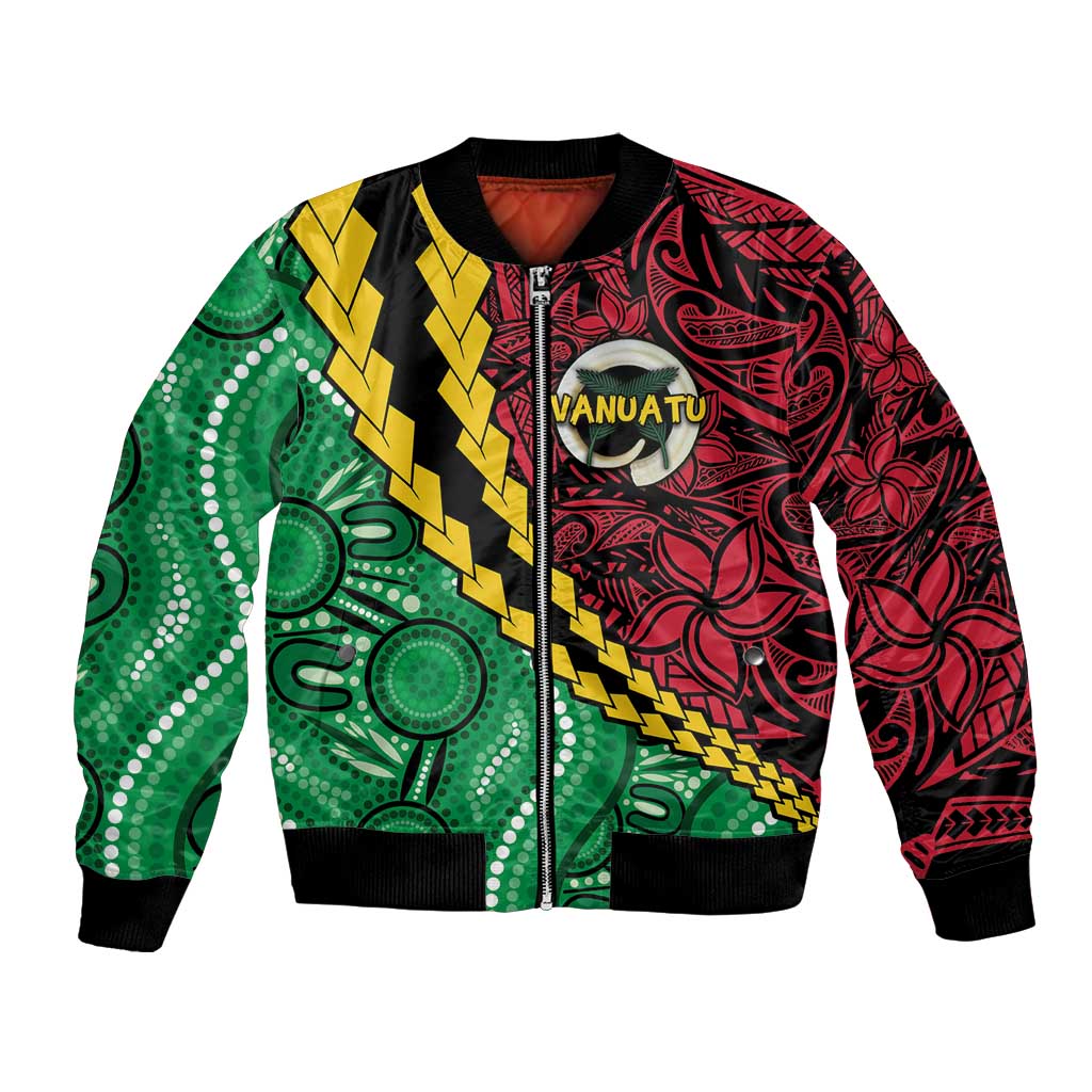 Vanuatu Personalized Tribal Bomber Jacket Aboriginal Inspired Mix Style - Polynesian Pride