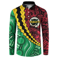 Vanuatu Personalized Tribal Button Sweatshirt Aboriginal Inspired Mix Style - Polynesian Pride