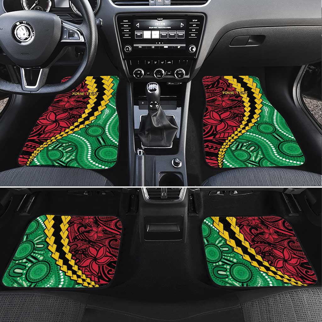 Vanuatu Personalized Tribal Car Mats Aboriginal Inspired Mix Style LT7 Set 4pcs Colorful - Polynesian Pride