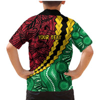 Vanuatu Personalized Tribal Family Matching Mermaid Dress and Hawaiian Shirt Aboriginal Inspired Mix Style - Polynesian Pride