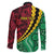 Vanuatu Personalized Tribal Family Matching Off The Shoulder Long Sleeve Dress and Hawaiian Shirt Aboriginal Inspired Mix Style - Polynesian Pride