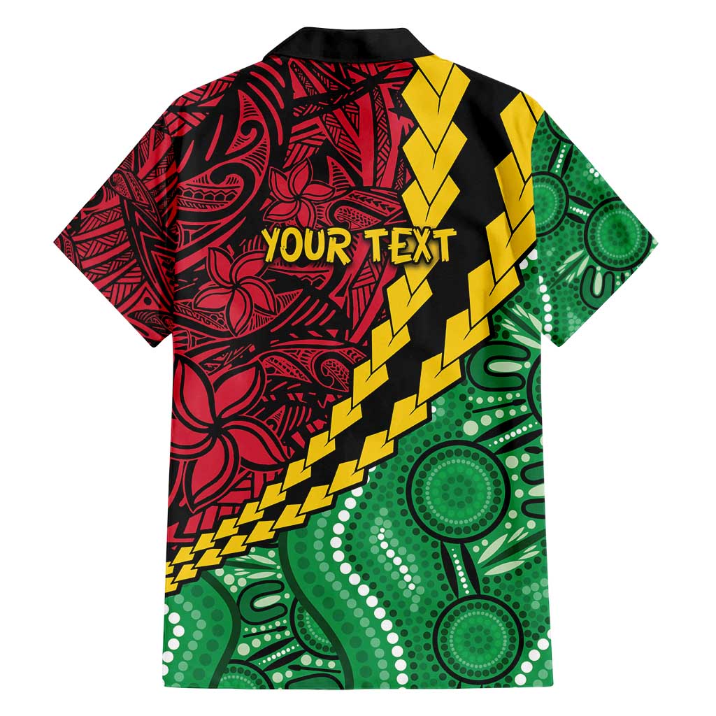 Vanuatu Personalized Tribal Family Matching Puletasi and Hawaiian Shirt Aboriginal Inspired Mix Style - Polynesian Pride