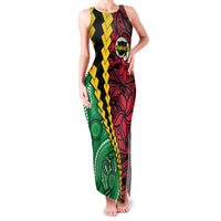 Vanuatu Personalized Tribal Family Matching Tank Maxi Dress and Hawaiian Shirt Aboriginal Inspired Mix Style - Polynesian Pride