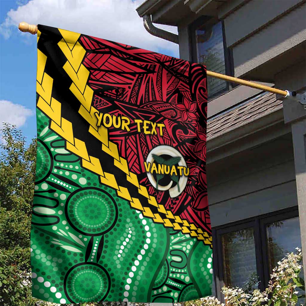 Vanuatu Personalized Tribal Garden Flag Aboriginal Inspired Mix Style - Polynesian Pride