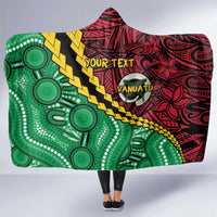 Vanuatu Personalized Tribal Hooded Blanket Aboriginal Inspired Mix Style - Polynesian Pride