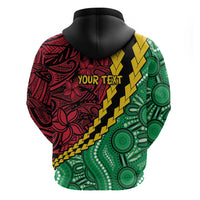 Vanuatu Personalized Tribal Hoodie Aboriginal Inspired Mix Style - Polynesian Pride