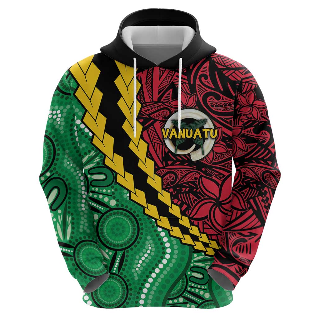 Vanuatu Personalized Tribal Hoodie Aboriginal Inspired Mix Style - Polynesian Pride
