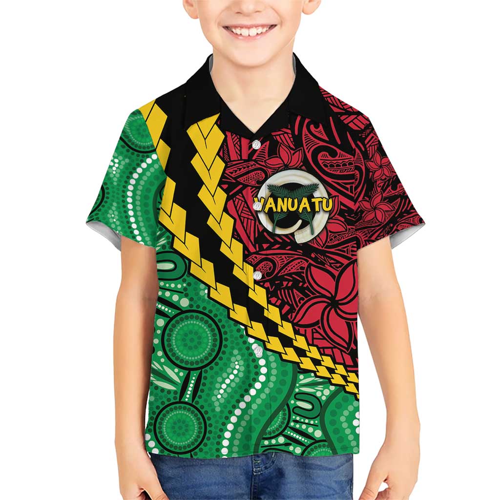Vanuatu Personalized Tribal Kid Hawaiian Shirt Aboriginal Inspired Mix Style - Polynesian Pride
