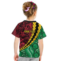 Vanuatu Personalized Tribal Kid T Shirt Aboriginal Inspired Mix Style - Polynesian Pride