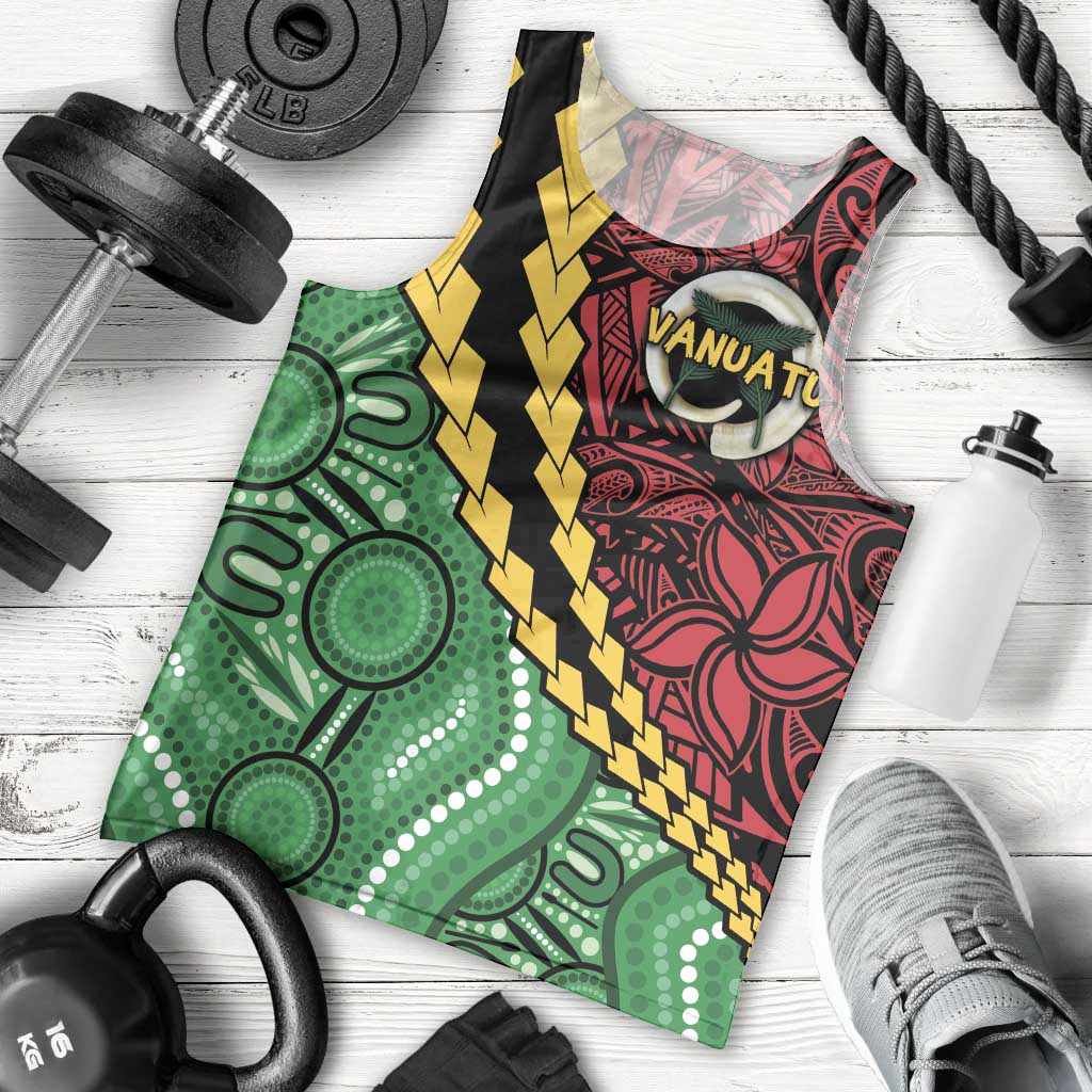 Vanuatu Personalized Tribal Men Tank Top Aboriginal Inspired Mix Style - Polynesian Pride