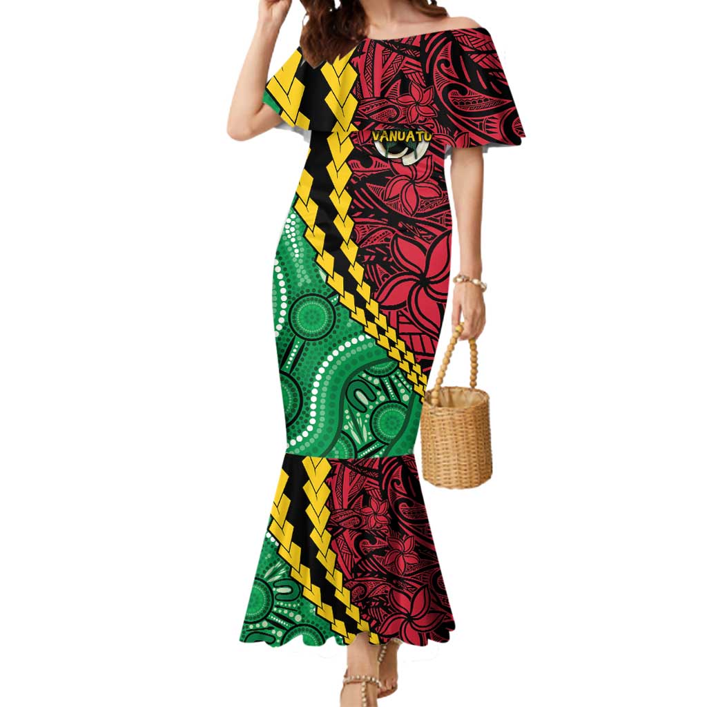 Vanuatu Personalized Tribal Mermaid Dress Aboriginal Inspired Mix Style - Polynesian Pride