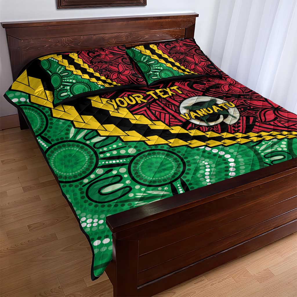 Vanuatu Personalized Tribal Quilt Bed Set Aboriginal Inspired Mix Style - Polynesian Pride