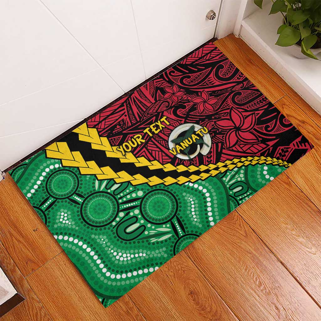 Vanuatu Personalized Tribal Rubber Doormat Aboriginal Inspired Mix Style - Polynesian Pride