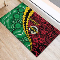 Vanuatu Personalized Tribal Rubber Doormat Aboriginal Inspired Mix Style - Polynesian Pride