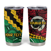 Vanuatu Personalized Tribal Tumbler Cup Aboriginal Inspired Mix Style - Polynesian Pride