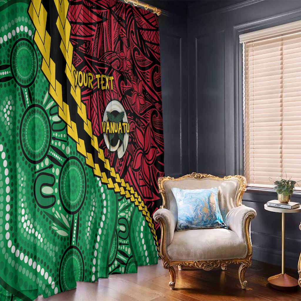 Vanuatu Personalized Tribal Window Curtain Aboriginal Inspired Mix Style LT7 - Polynesian Pride