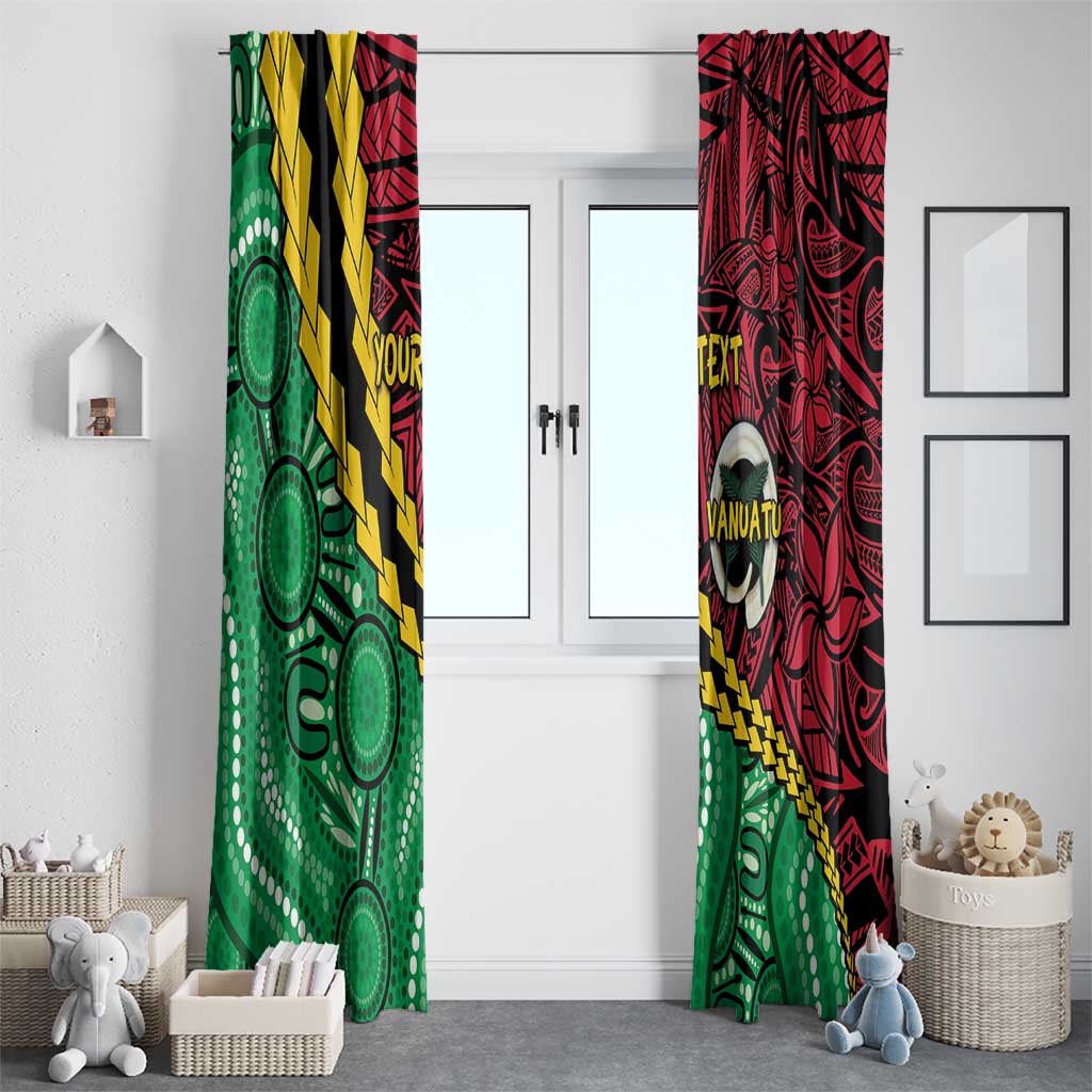 Vanuatu Personalized Tribal Window Curtain Aboriginal Inspired Mix Style LT7 - Polynesian Pride