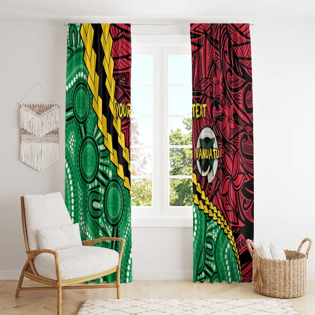 Vanuatu Personalized Tribal Window Curtain Aboriginal Inspired Mix Style LT7 - Polynesian Pride