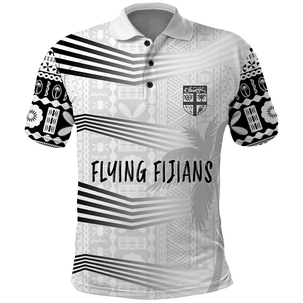 Personalised Fiji Rugby Polo Shirt Kaiviti WC 2023 Jersey Replica - White LT7 White - Polynesian Pride
