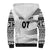 Personalised Fiji Rugby Sherpa Hoodie Kaiviti WC 2023 Jersey Replica - White LT7 - Polynesian Pride