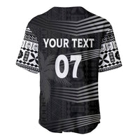 Personalised Fiji Rugby Baseball Jersey Kaiviti WC 2023 Jersey Replica - Black LT7 - Polynesian Pride