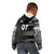 Personalised Fiji Rugby Kid Hoodie Kaiviti WC 2023 Jersey Replica - Black LT7 - Polynesian Pride