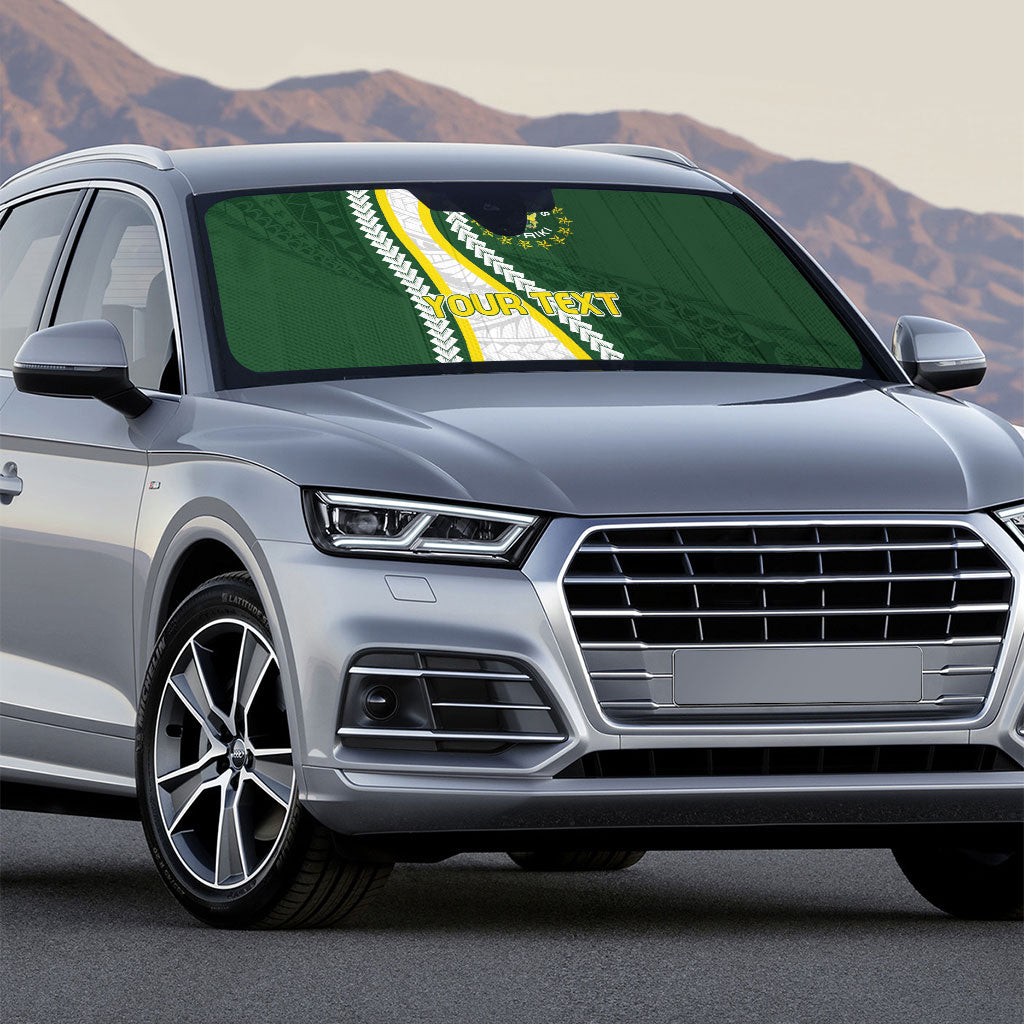 Cook Islands Rugby Personalized Avaiki Auto Sun Shade GO Kuki