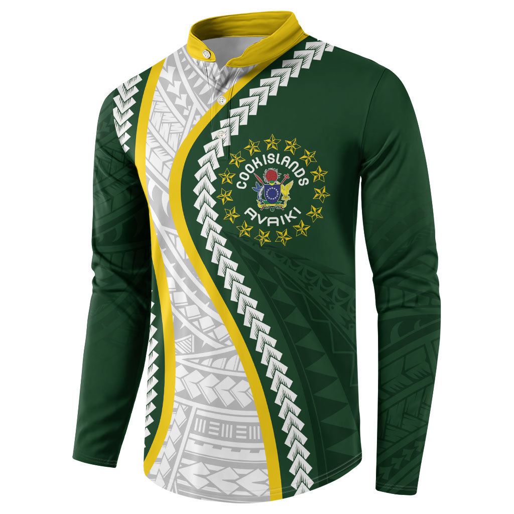 Cook Islands Rugby Personalized Avaiki Button Sweatshirt GO Kuki